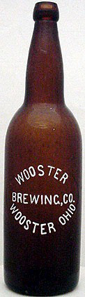 WOOSTER BREWING COMPANY EMBOSSED BEER BOTTLE