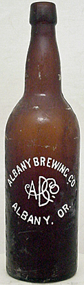 ALBANY BREWING COMPANY EMBOSSED BEER BOTTLE