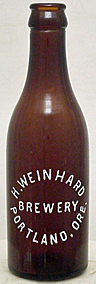 HENRY WEINHARD BREWERY EMBOSSED BEER BOTTLE