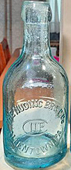 THE NUDING BREWING COMPANY EMBOSSED BEER BOTTLE
