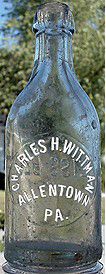 CHARLES H. WITTMAN WEISS BEER EMBOSSED BEER BOTTLE