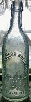 CATASAQUA BREWERY EMBOSSED BEER BOTTLE
