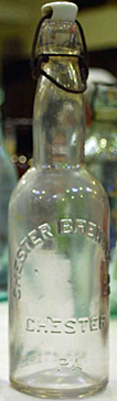 CHESTER BREWING COMPANY EMBOSSED BEER BOTTLE