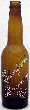 CLEARFIELD BREWING COMPANY EMBOSSED BEER BOTTLE