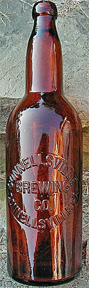 CONNELLSVILLE BREWING COMPANY EMBOSSED BEER BOTTLE