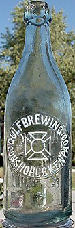 GULF BREWING COMPANY EMBOSSED BEER BOTTLE