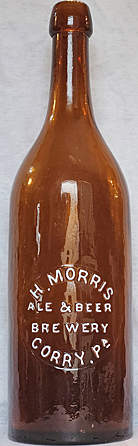 H. MORRIS ALE & BEER BREWERY EMBOSSED BEER BOTTLE