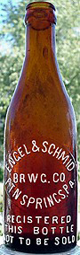 ENGEL & SCHMID BREWING COMPANY EMBOSSED BEER BOTTLE