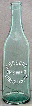 C. BRECHT BREWER EMBOSSED BEER BOTTLE