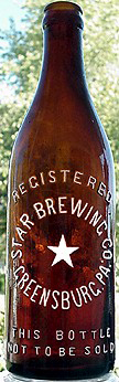 STAR BREWING COMPANY EMBOSSED BEER BOTTLE