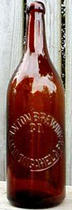 ANTON BREWING COMPANY EMBOSSED BEER BOTTLE