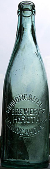 MONONGAHELA BREWERY EMBOSSED BEER BOTTLE