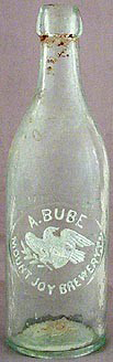 ALOIS BUBE MOUNT JOY BREWERY EMBOSSED BEER BOTTLE