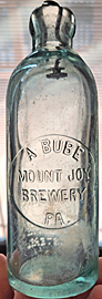 ALOIS BUBE MOUNT JOY BREWERY EMBOSSED BEER BOTTLE