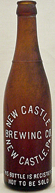 NEW CASTLE BREWING COMPANY EMBOSSED BEER BOTTLE