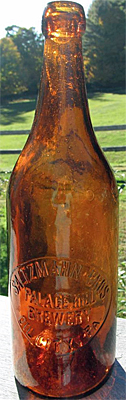 SALTZMANN BROTHERS PALACE HILL BREWERY EMBOSSED BEER BOTTLE
