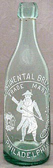 CONTINENTAL BREWING COMPANY EMBOSSED BEER BOTTLE