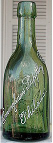 THE CUNNINGHAM SUPPLY COMPANY WEISS BEER EMBOSSED BEER BOTTLE