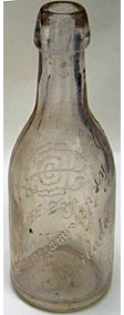 THE CUNNINGHAM SUPPLY COMPANY WEISS BEER EMBOSSED BEER BOTTLE