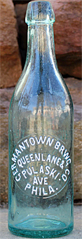 GERMANTOWN BREWING COMPANY EMBOSSED BEER BOTTLE