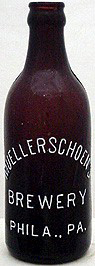 MUELLERSCHOEN'S BREWERY EMBOSSED BEER BOTTLE