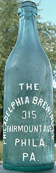 PHILADELPHIA BREWING COMPANY EMBOSSED BEER BOTTLE