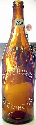 PITTSBURGH BREWING COMPANY EMBOSSED BEER BOTTLE