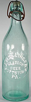 J. M. SELINGER GLASGOW BEER EMBOSSED BEER BOTTLE