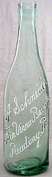 A. SCHNEIDER FAIRVIEW BREWERY EMBOSSED BEER BOTTLE