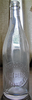 E. ROBINSON'S SONS BREWERS EMBOSSED BEER BOTTLE