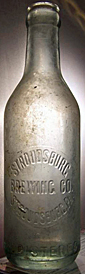 STROUDSBURG BREWING COMPANY EMBOSSED BEER BOTTLE