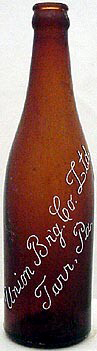 UNION BREWING COMPANY LIMITED EMBOSSED BEER BOTTLE