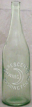 CRESCENT BREWING COMPANY EMBOSSED BEER BOTTLE