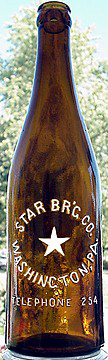 STAR BREWING COMPANY EMBOSSED BEER BOTTLE