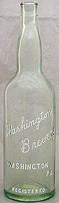 WASHINGTON BREWERY EMBOSSED BEER BOTTLE