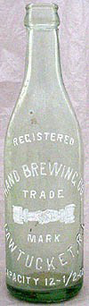 HAND BREWING COMPANY EMBOSSED BEER BOTTLE