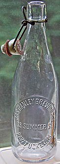 JAMES HANLEY BREWING COMPANY EMBOSSED BEER BOTTLE
