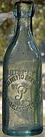 THE PALMETTO BREWING COMPANY EMBOSSED BEER BOTTLE