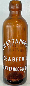 CHATTANOOGA ICE & BEER BOTTLING COMPANY EMBOSSED BEER BOTTLE