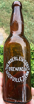 THE MOERLEIN GERST BREWING COMPANY EMBOSSED BEER BOTTLE
