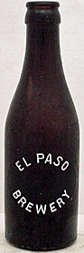EL PASO BREWERY EMBOSSED BEER BOTTLE