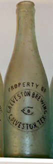 GALVESTON BREWING COMPANY EMBOSSED BEER BOTTLE