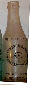 GALVESTON BREWING COMPANY EMBOSSED BEER BOTTLE