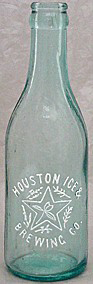 HOUSTON ICE & BREWING COMPANY EMBOSSED BEER BOTTLE