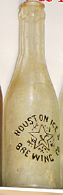 HOUSTON ICE & BREWING COMPANY EMBOSSED BEER BOTTLE