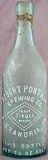ROBERT PORTNER BREWING COMPANY EMBOSSED BEER BOTTLE