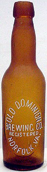 OLD DOMINION BREWING COMPANY EMBOSSED BEER BOTTLE