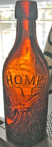 HOME BREWING COMPANY EMBOSSED BEER BOTTLE