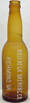 ROSENEGK BREWING COMPANY EMBOSSED BEER BOTTLE