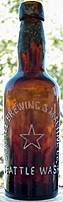 SEATTLE BREWING & MALTING COMPANY EMBOSSED BEER BOTTLE